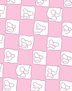 Pink Abstract Cloud Pattern Rug