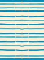Cracked Blue Ink Stripes Rug