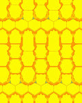 Golden Honeycomb Geometric Pattern Rug