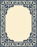 Elegant Floral Border Design Rug