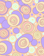 Whimsical Swirls And Circles Pattern Rug