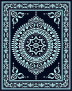Intricate Mandala Floral Design Rug
