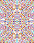Radiant Colorful Psychedelic Mandala Rug
