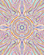 Radiant Colorful Psychedelic Mandala Rug