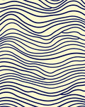 Navy Blue Wavy Lines Rug