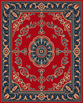 Red Floral Intricate Pattern Rug