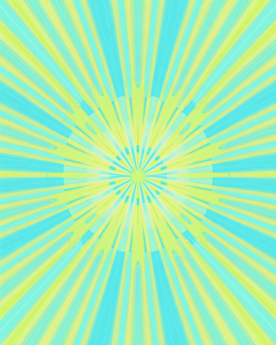 Radiant Sunburst Strips Area Rug