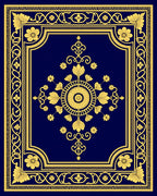 Ornate Floral Border Design Rug