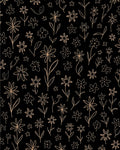 Delicate Floral Sketch Pattern Rug
