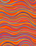 Vibrant Wavy Multi-Color Pattern Rug