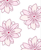 Delicate Pink Floral Pattern Rug