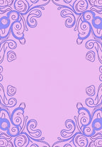 Lavender Swirls Framing Pastel Background Rug