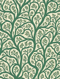 Elegant Green Tree Branch Pattern Rug