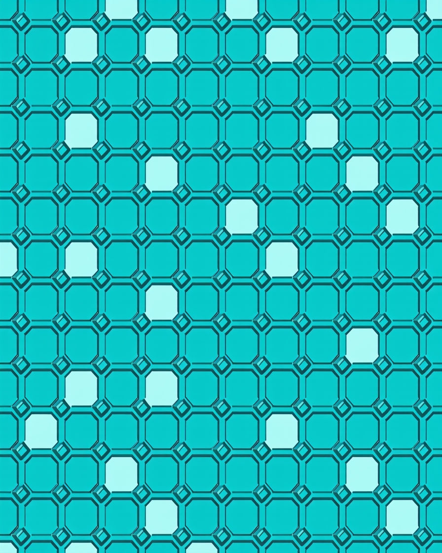 Geometric Grid Pattern Rug