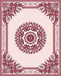 Elegant Scrollwork Floral Mandala Rug