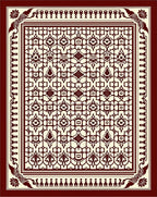 Intricate Lattice Geometric Pattern Rug