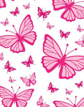 Pink Butterfly Pattern Design Rug