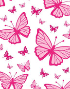 Pink Butterfly Pattern Design Rug