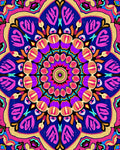 Vibrant Abstract Mandala Pattern Rug