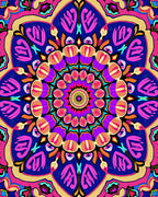 Vibrant Abstract Mandala Pattern Rug