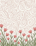 Whimsical Bloom And Swirl Pattern Rug