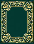 Ornate Gold Floral Border Rug