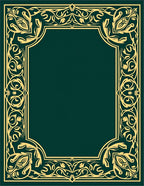 Ornate Gold Floral Border Rug