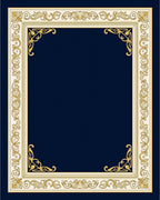 Elegant Gold Rococo Swirl Border Rug