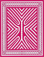Vibrant Pink White Abstract Stripe Rug