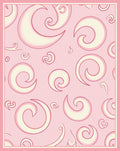 Playful Pink Swirl Pattern Rug