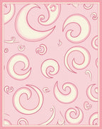 Playful Pink Swirl Pattern Rug