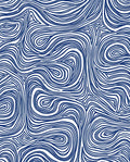 Abstract Blue Line Vortex Pattern Rug
