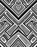 Bold Black Geometric Abstract Rug