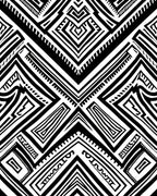 Bold Black Geometric Abstract Rug