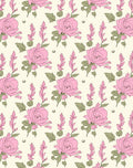 Delicate Pink Floral Vines Rug