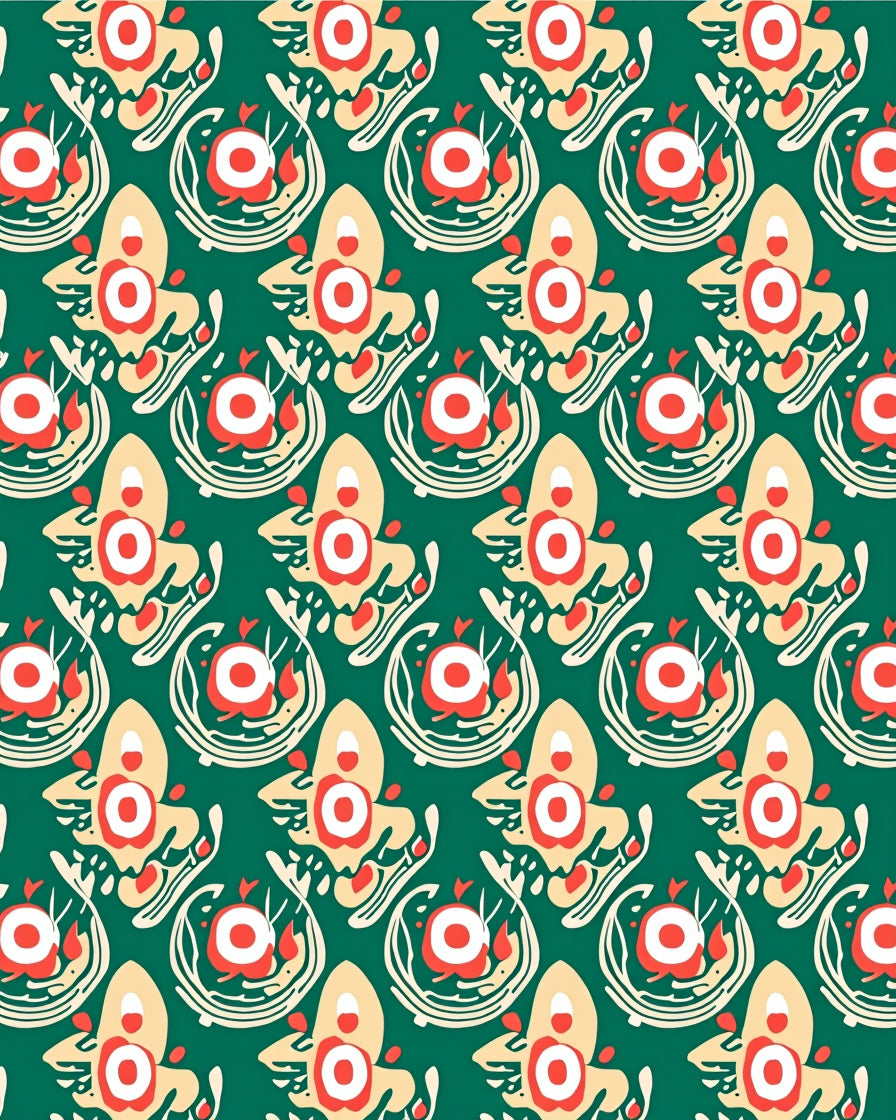 Abstract Floral Whimsical Pattern Rug