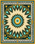 Mandala Floral Medallion Radiating Pattern Rug