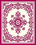 Elegant Crimson Floral Medallion Rug