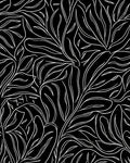Monochromatic Botanical Abstract Pattern Rug