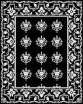 Classic Floral Scroll Pattern Rug
