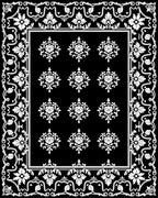 Classic Floral Scroll Pattern Rug