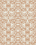 Ornate Tan and Cream Vintage Pattern Rug
