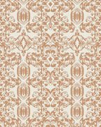 Ornate Tan and Cream Vintage Pattern Rug