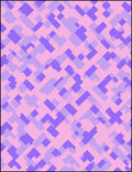 Pastel Pink Purple Geometric Tiling Rug