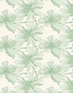 Soft Green Watercolor Bloom Repeat Rug