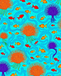 Aquatic Life Coral Pattern Design Rug