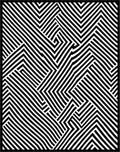 Bold Black White Geometric Stripe Rug
