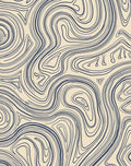 Abstract Navy Swirls Pattern Rug