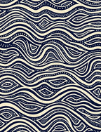 Abstract Wavy Dot Pattern Design Rug