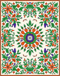 Vibrant Floral Patterned Rug
